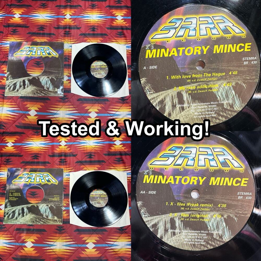 Minatory Mince - With Love From The Hague Brrr Records 12” Vinyl 45 RPM TESTED